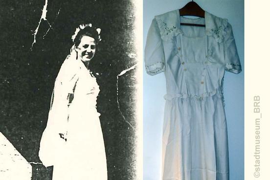 Virtueller Rundgang 88 - Ein Hochzeitskleid aus "Fallschirmseide"