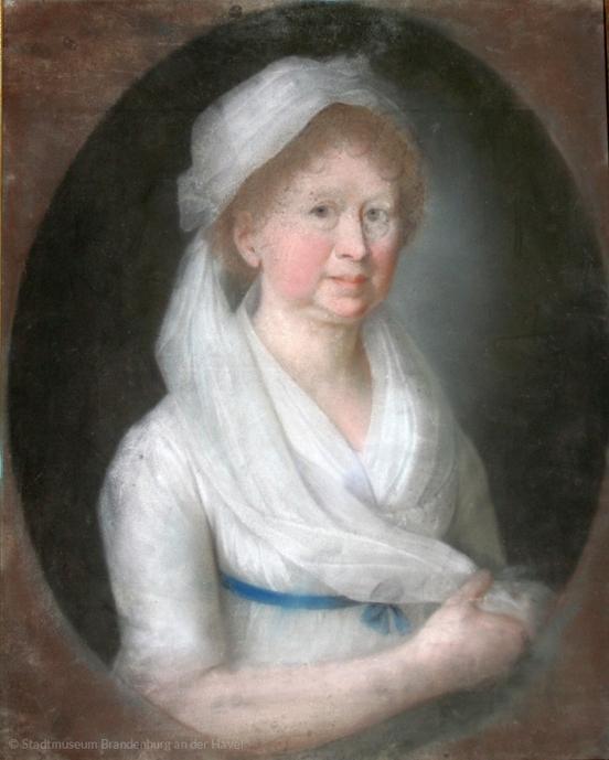 Porträt Christiane Louise von Rochow (1734 - 1808), Pastellkreide auf Pergament um 1794, Christoph Franz Hillner zugeschrieben (Foto: Stadtmuseum Brandenburg an der Havel)