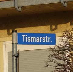 Straßenschild "Tismarstraße"