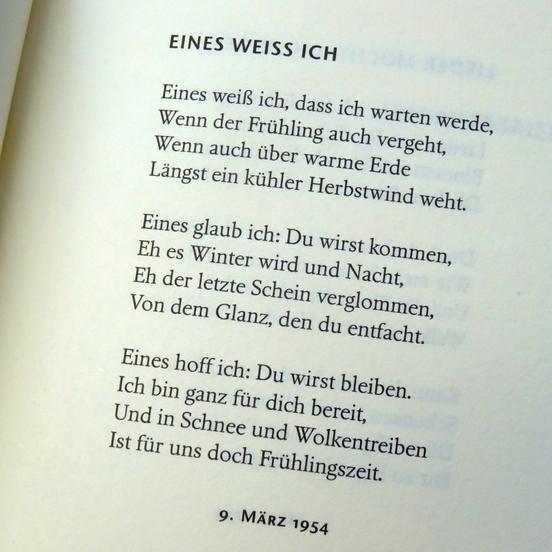 "Eines weiss ich", Edeltraud Eckerts vorletztes Gedicht (Foto: Stadtmuseum Brandenburg an der Havel)