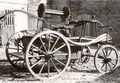 Der Spritzenwagen auf einem Fotos kurz nach dem 2. Weltkrieg (Foto: Stadtmuseum Brandenburg an der Havel)