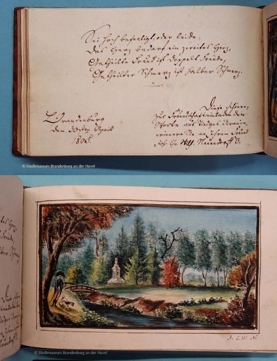 Eintragung von Johann Friedrich Neuendorff 1805 (Foto: Stadtmuseum Brandenburg an der Havel)   