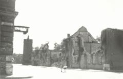 Weinhaus Wiesicke war Anfang Mai 1945 abgebrannt (Foto/Animation: Stadtmuseum Brandenburg an der Havel).