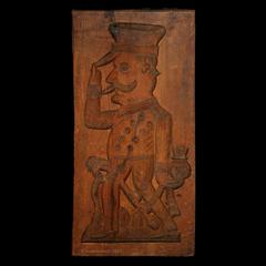 Der "Hauptmann von Köpenick" grüßt spiegelverkehrt, den Geldsack versteckt er hinter dem Rücken (Foto: Stadtmuseum Brandenburg an der Havel).