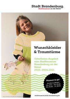 Das Osterferienprogramm des Stadtmuseums bietet als „Museum to go“ zwei Formate, hier das „Wunschkleid“ (Foto: A. Paul/ Stadtmuseum Brandenburg an der Havel).