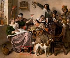 Jan Steen, So de Oude songen, so pypen de Jongen (Wie die Alten sungen, so die Jungen), Öl auf Leinwand, um 1663, Mauritshuis / Den Haag.(https://de.wikipedia.org/wiki/Jan_Steen#/media/Datei:Wie_die_Alten_sungen.JPG)