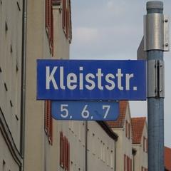 Straßenschild "Kleiststraße"