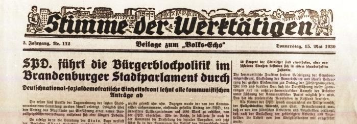 Zeitung von 1930