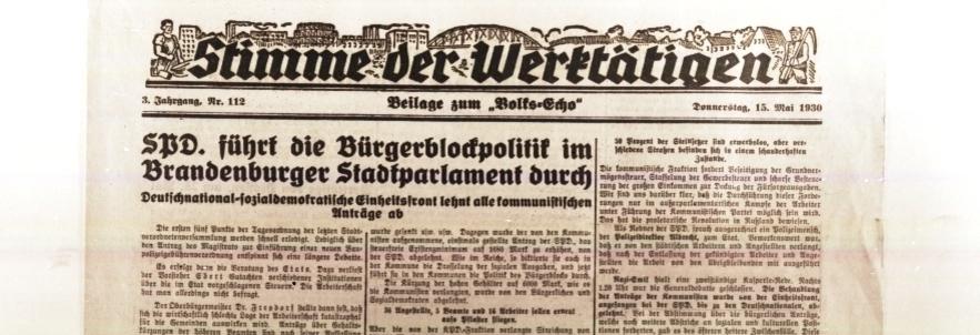 SPD Zeitung von 1930