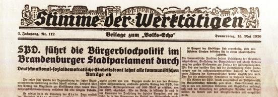 Zeitung von 1930