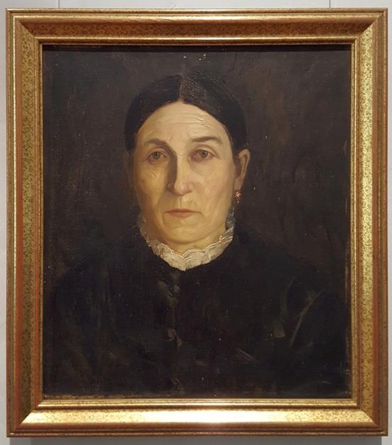 Karl Hagemeister: Porträt Luise Hagemeister, um 1869, Öl auf Leinwand (Stadtmuseum Brandenburg an der Havel)
